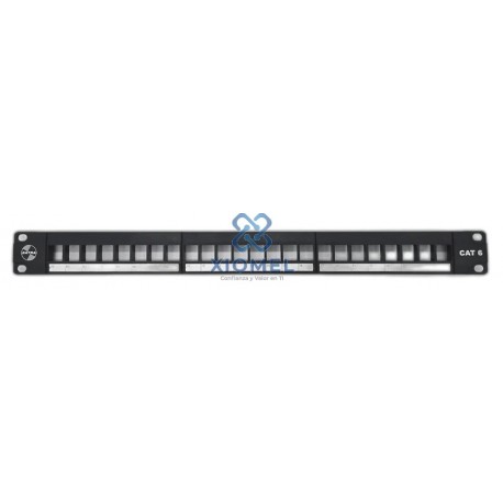 Patch Panel 24 puertos Categoría 6A SATRA vacio UL ( 103022400 )