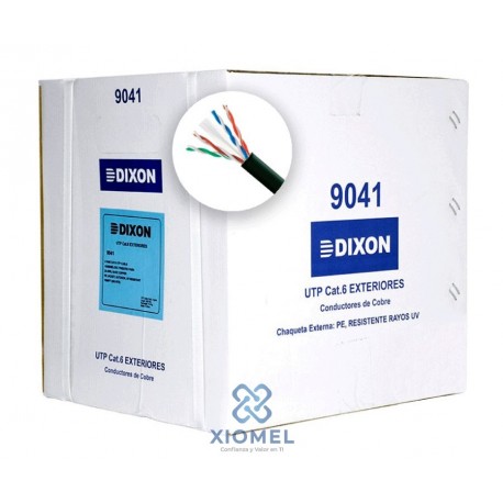 Rollo Cable UTP Cat 6 sólido para Exterior 305 metros DIXON 9041