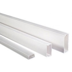  Canaleta pared 24x14 blanco SATRA capacidad 4 cables 2 metros ( paquete de 25 unidades )