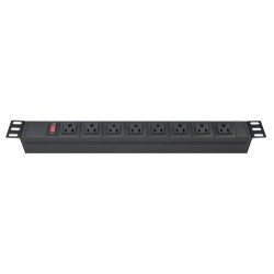 Power Rack 08 tomas 10 AMP con tomacorrientes Leviton