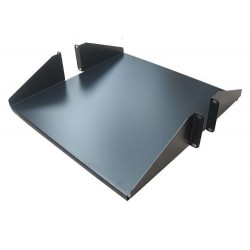 Bandeja Metalica Doble 2 RU 19" x 50 cm. profundidad para rack de piso