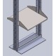 Bandeja Metalica Doble 2 RU 19" x 50 cm. profundidad para rack de piso